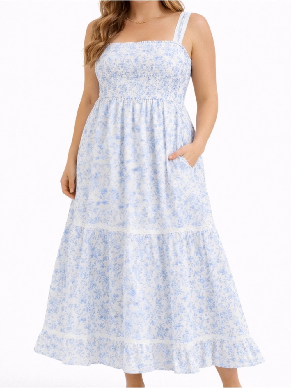 NEW Altar’d State Light Blue Floral Maxi Dress Size Large Available
